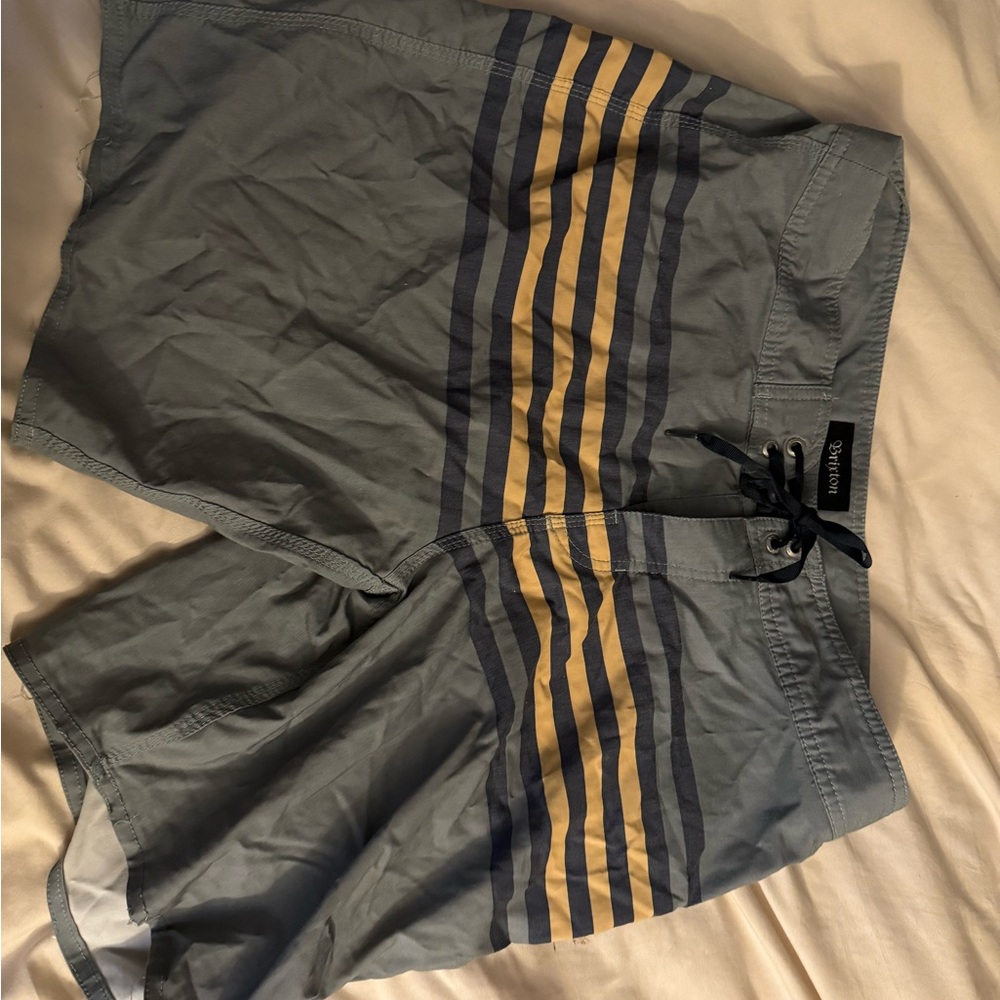 Men's Blue and Yellow Swim Shorts